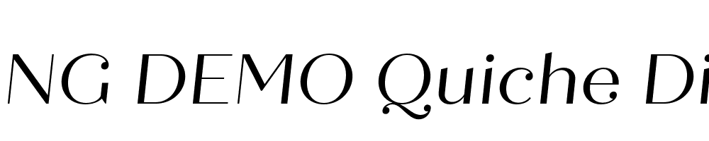  DEMO Quiche Display Italic