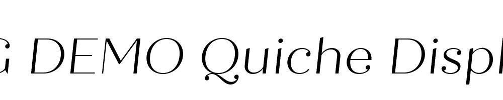  DEMO Quiche Display Light Italic