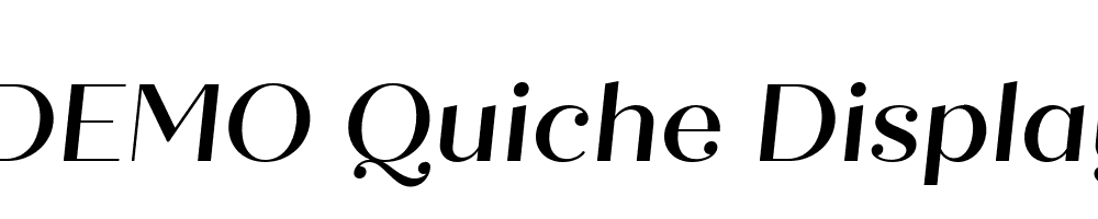  DEMO Quiche Display Medium Italic