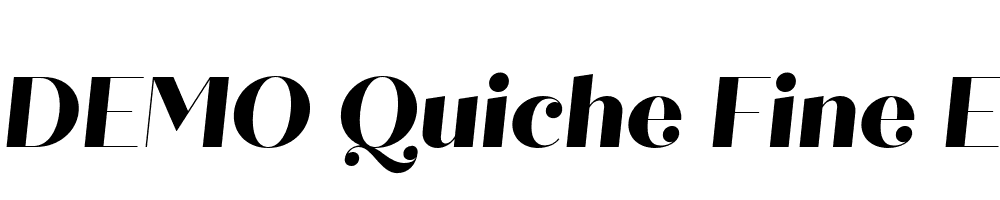  DEMO Quiche Fine ExtraBold Italic