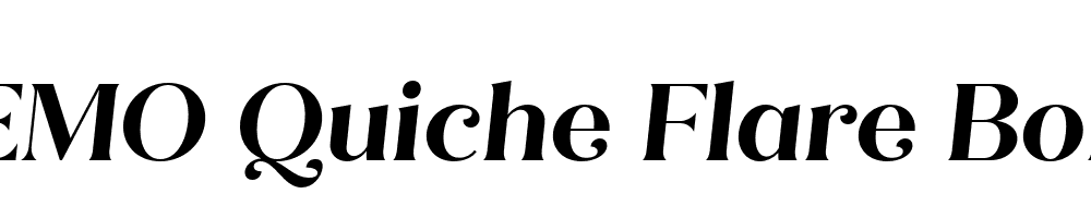 FSP DEMO Quiche Flare Bold Italic