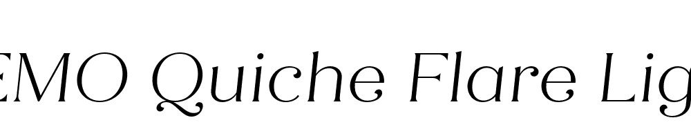 FSP DEMO Quiche Flare Light Italic