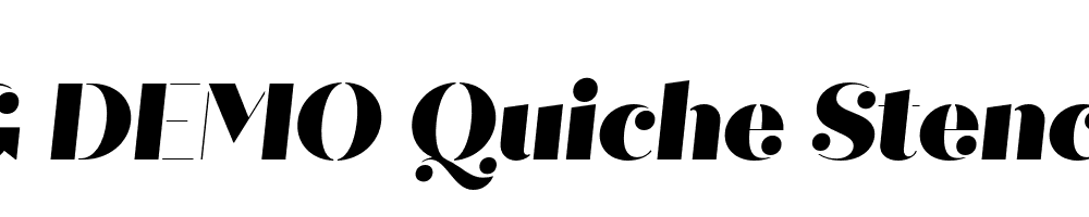  DEMO Quiche Stencil Black Italic