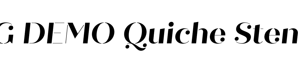  DEMO Quiche Stencil Bold Italic