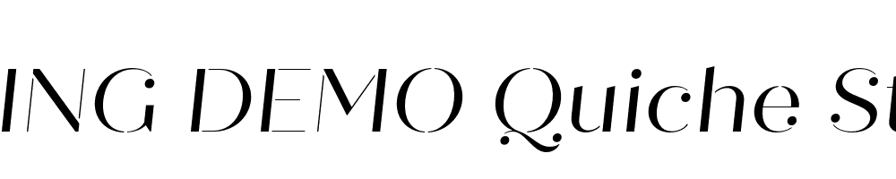  DEMO Quiche Stencil Italic