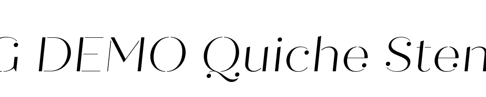  DEMO Quiche Stencil Light Italic