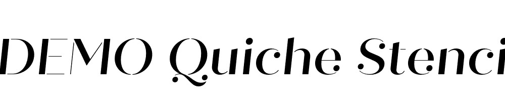  DEMO Quiche Stencil Medium Italic