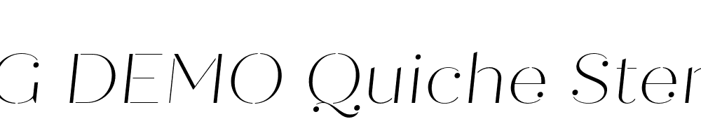  DEMO Quiche Stencil Thin Italic