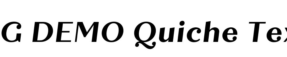  DEMO Quiche Text Bold Italic