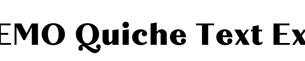  DEMO Quiche Text ExtraBold Regular