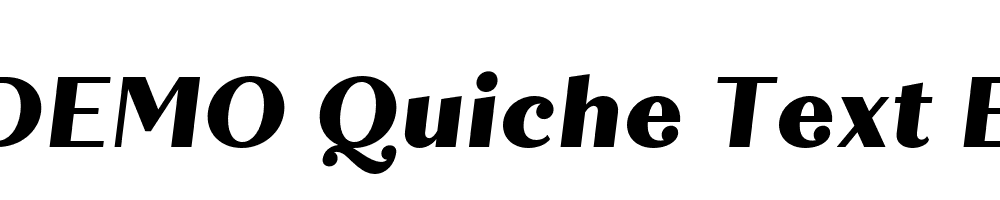  DEMO Quiche Text ExtraBold Italic