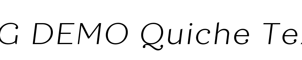  DEMO Quiche Text Light Italic