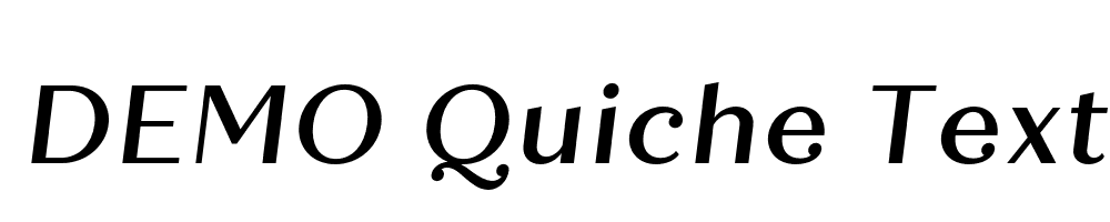  DEMO Quiche Text Medium Italic