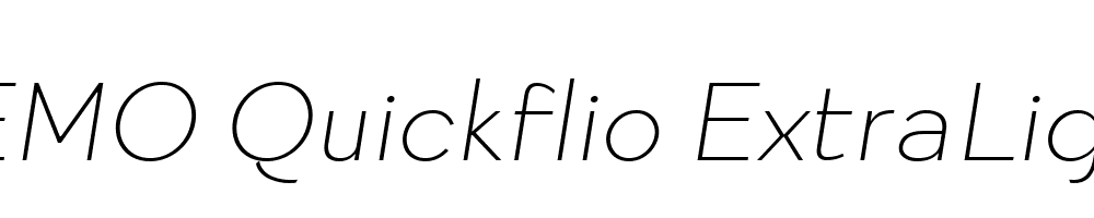 FSP DEMO Quickflio ExtraLight Italic