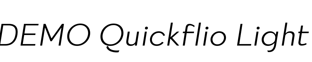 FSP DEMO Quickflio Light Italic