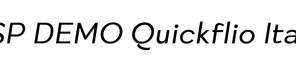 FSP DEMO Quickflio Italic