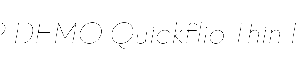 FSP DEMO Quickflio Thin Italic