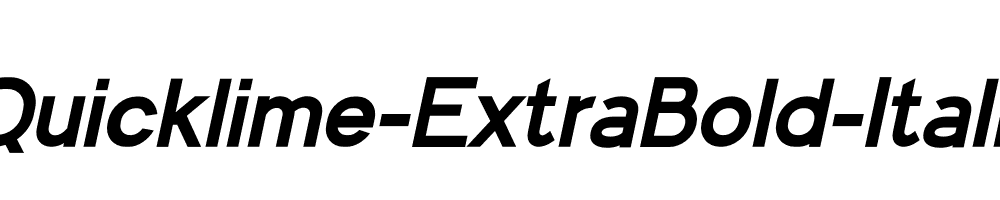 Quicklime-ExtraBold-Italic