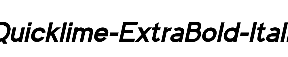 Quicklime-ExtraBold-Italic