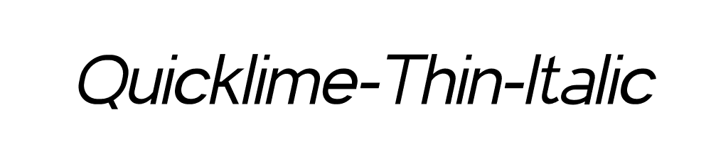 Quicklime-Thin-Italic