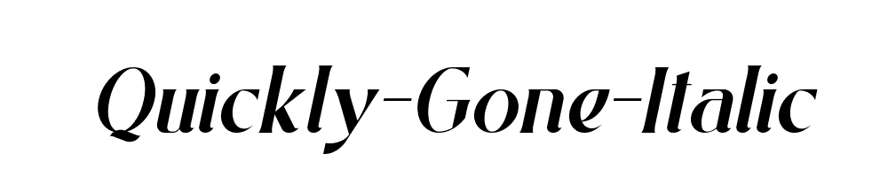 Quickly-Gone-Italic