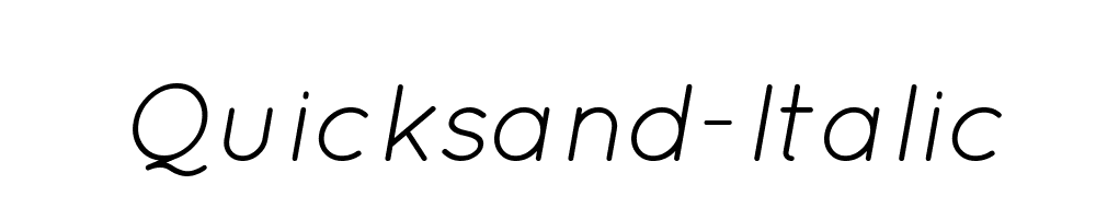 Quicksand-Italic