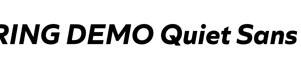  DEMO Quiet Sans Bold Italic