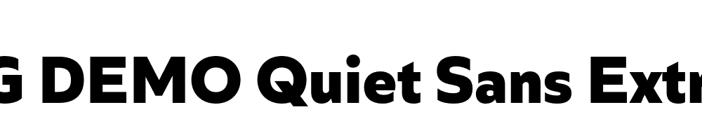  DEMO Quiet Sans ExtraBold Regular