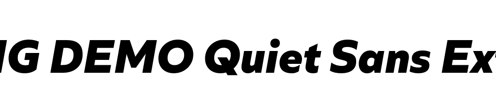  DEMO Quiet Sans ExtraBold Italic