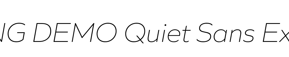  DEMO Quiet Sans ExtraLight Italic