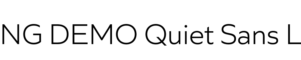  DEMO Quiet Sans Light Regular