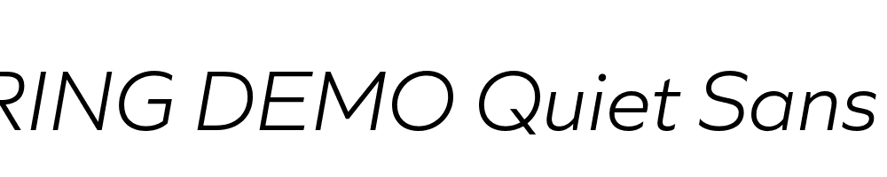  DEMO Quiet Sans Light Italic