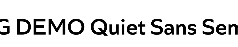  DEMO Quiet Sans SemiBold Regular