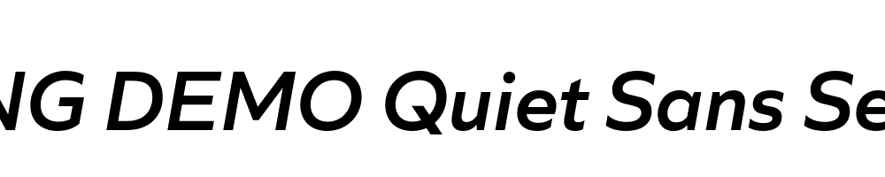  DEMO Quiet Sans SemiBold Italic