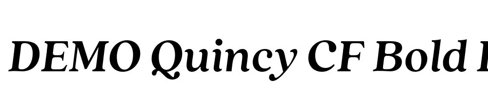 FSP DEMO Quincy CF Bold Italic