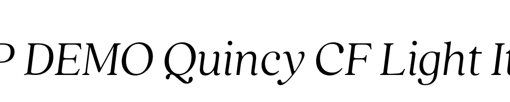 FSP DEMO Quincy CF Light Italic