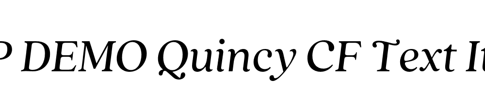 FSP DEMO Quincy CF Text Italic