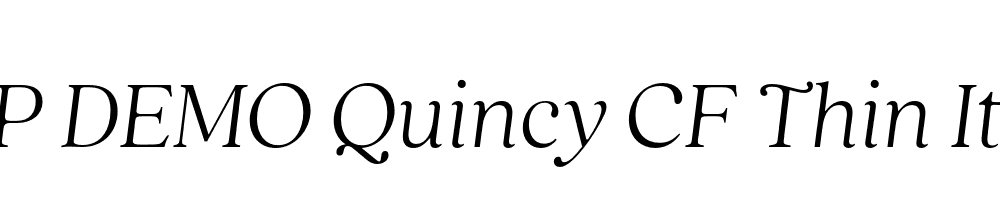 FSP DEMO Quincy CF Thin Italic