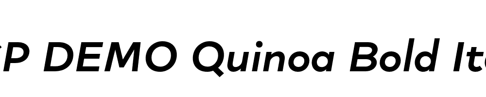 FSP DEMO Quinoa Bold Italic