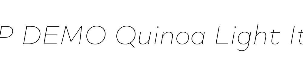 FSP DEMO Quinoa Light Italic