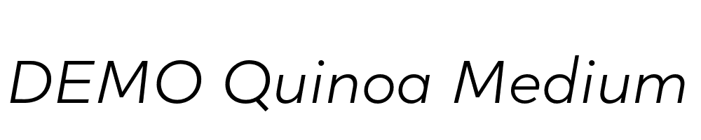 FSP DEMO Quinoa Medium Italic