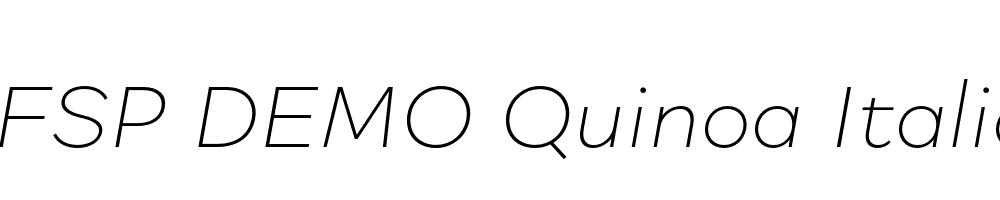 FSP DEMO Quinoa Italic