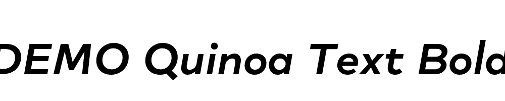 FSP DEMO Quinoa Text Bold Italic