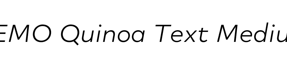 FSP DEMO Quinoa Text Medium Italic