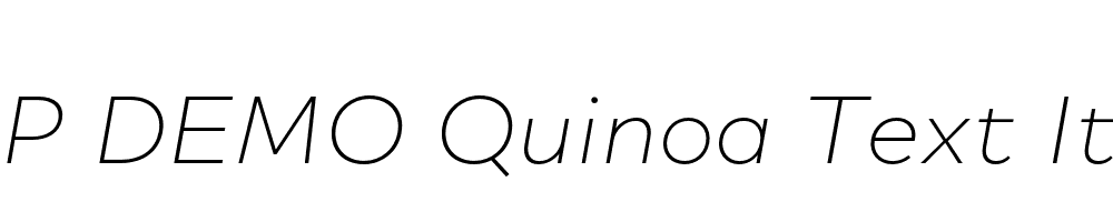 FSP DEMO Quinoa Text Italic