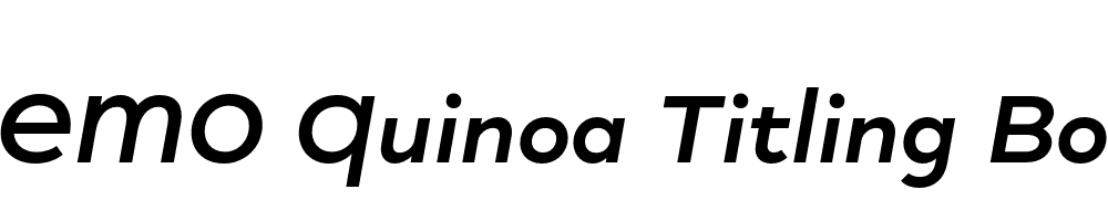 FSP DEMO Quinoa Titling Bold Italic