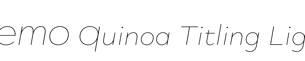 FSP DEMO Quinoa Titling Light Italic