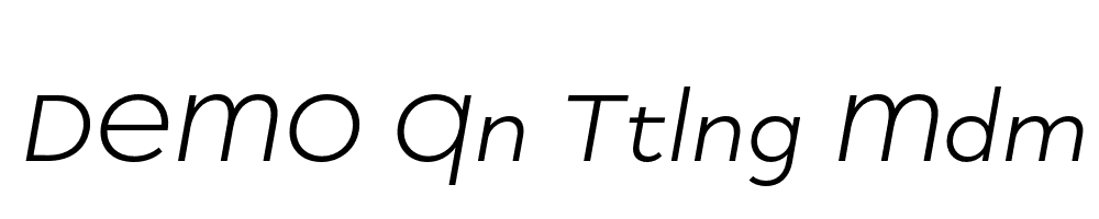 FSP DEMO Qn Ttlng Mdm Italic