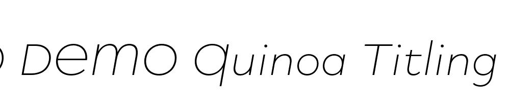 FSP DEMO Quinoa Titling Italic