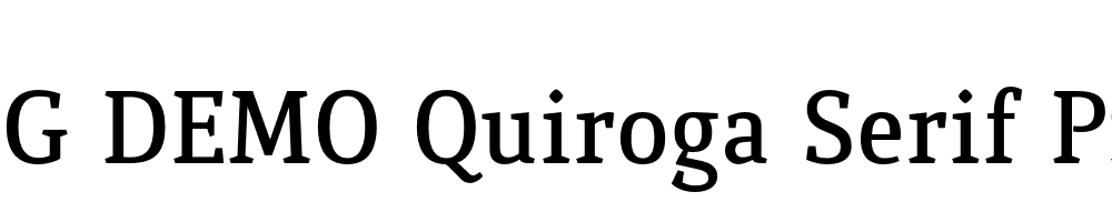  DEMO Quiroga Serif Pro DemiBold